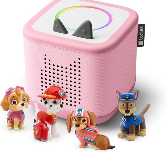 Tonies 2 Pink Audio Box with Paw Patrol Figures